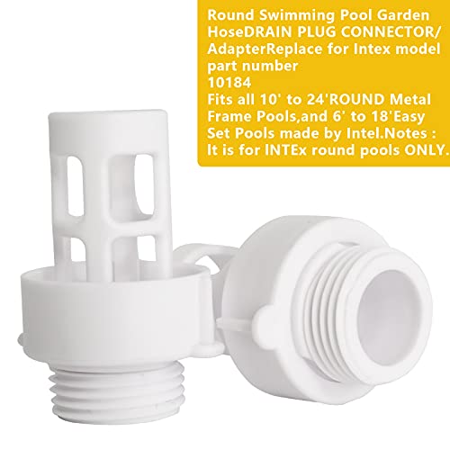 Garden Hose Water Drain Plug Connector/Adapter for Intex Round Pool Hose Drain Adapter Parts No.10184 (1)