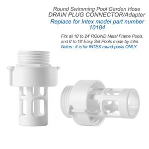 Garden Hose Water Drain Plug Connector/Adapter for Intex Round Pool Hose Drain Adapter Parts No.10184 (1)