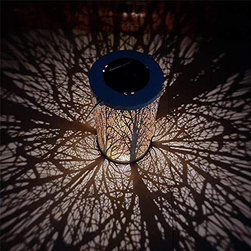 Outdoor Solar Lanterns Light, Outdoor Hanging Light - Patio Decorations Lights Garden Decor Outside Lights,Outside Patio Leaf Light (Tree)