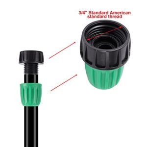FULAIERGD US Standard Faucet Adapter, 3/4 "Faucet to1/2" Drip Irrigation Tube,Convert 3/4" Female Hose Thread to 12mm ID 16mm OD Tubing (4Pcs 3/4"Faucet to1/2" Faucet Adapter)