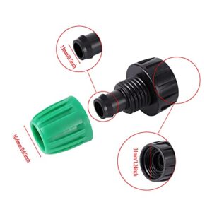 FULAIERGD US Standard Faucet Adapter, 3/4 "Faucet to1/2" Drip Irrigation Tube,Convert 3/4" Female Hose Thread to 12mm ID 16mm OD Tubing (4Pcs 3/4"Faucet to1/2" Faucet Adapter)