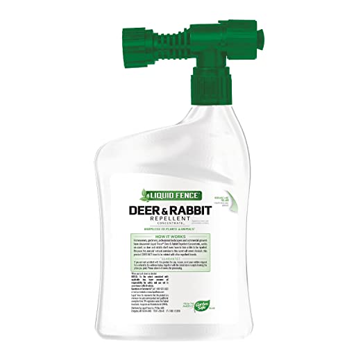 Liquid Fence Deer And Rabbit Repellent Concentrate 32 Ounces, Hose-End Sprayer