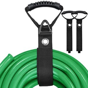FOLIV 2 Pack Storage Straps 3 in 1 Multifunction, Heavy Duty Storage Straps for Cables, Hoses and Ropes, Extension Cord Organizer with Handle for Pool Hoses, Garden Hoses, Cords - 28inches