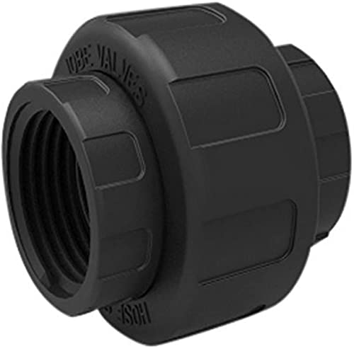 Jobe Valves J-ADF100 Garden Hose Adaptor, 3/4" GHT x 3/4" NPT with Swivel, 150PSI, Black UV Reinforced Nylon Material with Nitrile Seals