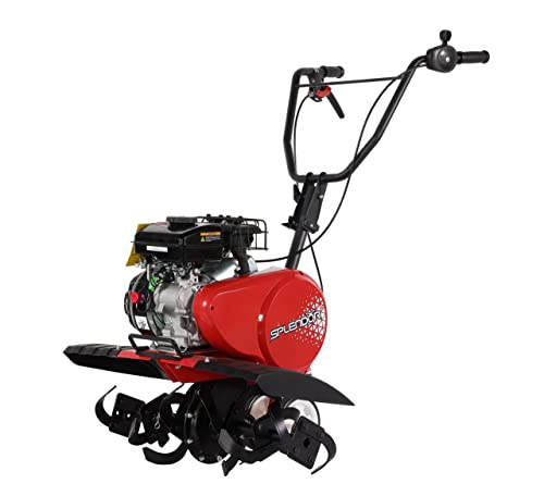 SPLENDOR 4-Cycle Gas Powered Tiller 79cc with Handle and Width Adjustable 24in