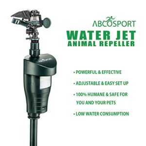 AbcoTech Motion Activated Sprinkler/Animal Deterrent – Ultra Humane & Safe Way of Scaring Away Wild Animals - Deer Deterrent Devices, Cat Deterrent Outdoor, Coyote Deterrent - Deter All Animals Safely