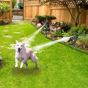 AbcoTech Motion Activated Sprinkler/Animal Deterrent – Ultra Humane & Safe Way of Scaring Away Wild Animals - Deer Deterrent Devices, Cat Deterrent Outdoor, Coyote Deterrent - Deter All Animals Safely