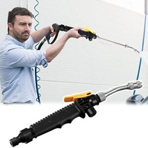 High Pressure Power Washer, Portable 2-in-1 High Presure Cleaning Tool, Household Metal Garden Sprinkler Water Hose Nozzle Sprayer Adjustable Hose Jet Nozzle for Garden, Car, Pet Cleaning -WELLSUIT