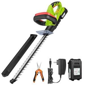 VIVOSUN 20" Cordless Hedge Trimmer, 20V Electric Bush Trimmer, 1400 RPM Shrub Trimmer, Dual-Action Laser Blade, 3/5" Cutting Capacity, Lightweight & Compact Trimmer, Battery and Fast Charger Included