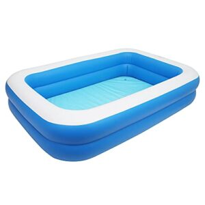 inflatable swimming pool family full-sized inflatable pools 102″ x 70″ x 22″ thickened family lounge pool for kids & adults oversized kiddie pool outdoor blow up pool for backyard, garden