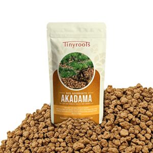 tinyroots akadama 2.25qt bonsai soil, sifted through 1/8 inch mesh then through 1/16 mesh, dust and small particles removed