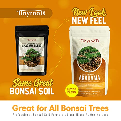 Tinyroots Akadama 2.25qt Bonsai Soil, Sifted Through 1/8 Inch Mesh Then Through 1/16 Mesh, Dust and Small Particles Removed