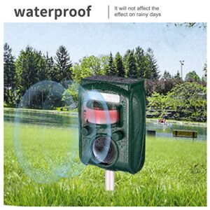 Ultrasonic Animal Repeller, Solar Powered Animal Repellent Outdoor Cat Repellent Dog Deterrent with Motion Sensor Waterproof Bird Repellent for Squirrels Rabbit Fox Raccoon Deer ,Yard Garden Farm