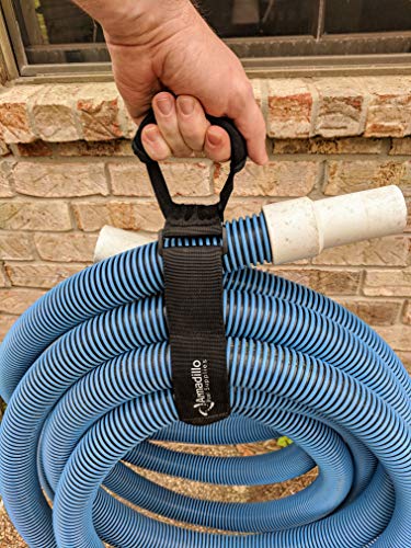 Heavy Duty Cinch Strap for Pool Vacuum Hose, Pool Noodles, Garden Hose and Other Large Outdoor Items. Stores and organizes Equipment, and Includes Handle for Hanging and Carrying (2, 30")