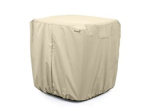 covermates air conditioner cover – light weight material, weather resistant, elastic hem, ac & equipment-khaki