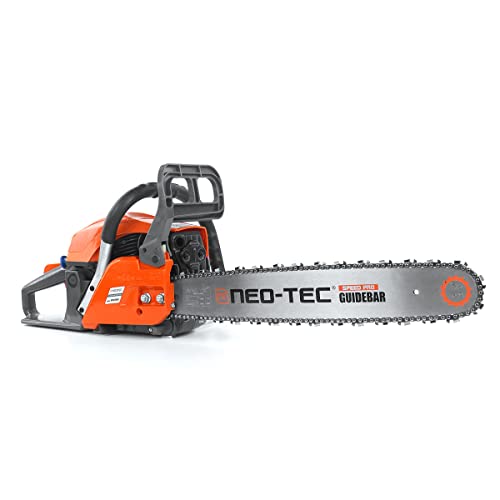 NEOTEC 20 Inch Chainsaw, 58CC Power Chain Saws Gas Powered 2 Stroke Handed Petrol Gasoline Chain Saw for Cutting Wood Outdoor Garden Farm Home