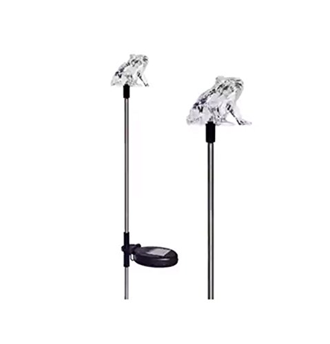 Unido Box Frog Solar Garden Stake Light LED Color-Changing, Set of 2