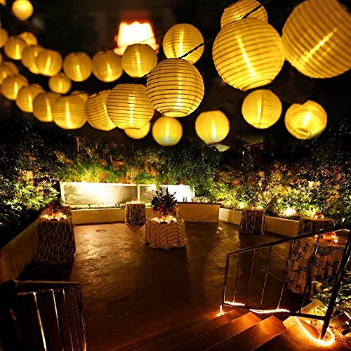 Solar Lantern String LED Lights 13FT/4M 20 LEDS, ALED LIGHT LED String Lights Outdoor IP65 Waterproof for Garden,Patio,Party ,Wedding,Camping Decor(Warm White)