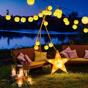 Solar Lantern String LED Lights 13FT/4M 20 LEDS, ALED LIGHT LED String Lights Outdoor IP65 Waterproof for Garden,Patio,Party ,Wedding,Camping Decor(Warm White)