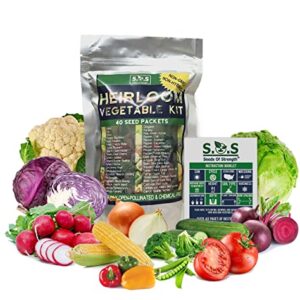 40 Variety Pack Non GMO Heirloom Vegetable Seeds Survival Garden (Vegetable Seeds)