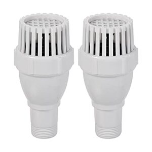 uxcell foot valve, g3/4 thread filter strainer check valve for home garden water well pump pool, pvc, white pack of 2