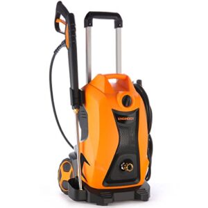 electric pressure washer, engindot 2100 psi 1.8 gpm electric power washer with 5 spray nozzles, pressure clean machine with total stop system for cleaning stair, car, driveway, garden, deck, fence
