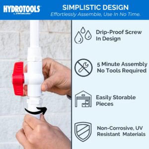HYDROTOOLS By SWIMLINE Tube Style 7 Foot Poolside Shower, Adjustable Head & Foot Tap Spigot With Valve Controls, Standard Garden Hose, Environmentally Friendly, Outdoor Backyard Poolside Beach Spa