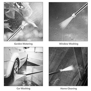 High Pressure Washer Wand, Hydro Jet Washer with 2 Jet Nozzle, Car Washing Washer Wand for Garden Cleaning Watering Flowers Cleaning the Floor (A)