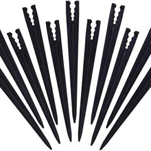 IYSHOUGONG 200 Pcs Plastic Irrigation Support Stakes Irrigation Drip Support Stakes for 1/4" Tubing and Emitters/Drip Irrigation Kits/Garden Tools