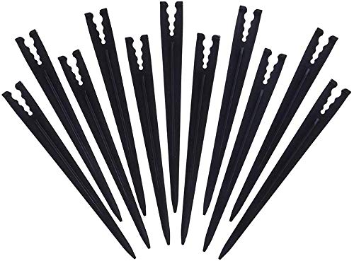 IYSHOUGONG 200 Pcs Plastic Irrigation Support Stakes Irrigation Drip Support Stakes for 1/4" Tubing and Emitters/Drip Irrigation Kits/Garden Tools