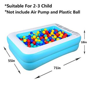 Family Inflatable Swimming Pool Amocane 79x59x20in, Suitable for Children, Adults, Large Inflatable Lounge, Backyard, Garden Simple Swimming Pool (for Age 3+)