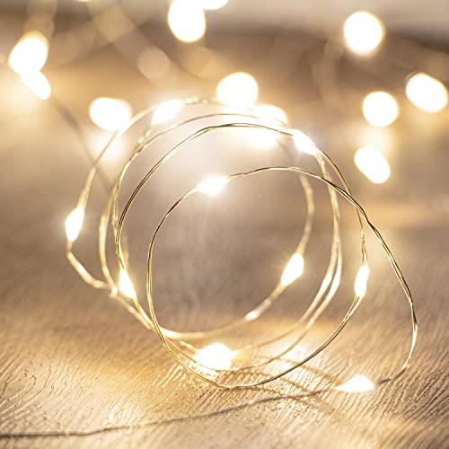 Cosumina 2 Pack 33Ft 10M Battery Powered Fairy Lights Indoor String Light Twinkle Lights with Remote for Wedding Garden Party Decorative Lighting Christmas Light Decoration Warm White