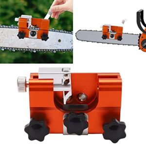 Hand Crank Chainsaw Sharpener Portable Manual Chain Sharpening Jig with Grinding Head Detachable Crank 1220in Chain Saw Guide Sleeve for Lumberjack Garden Worker