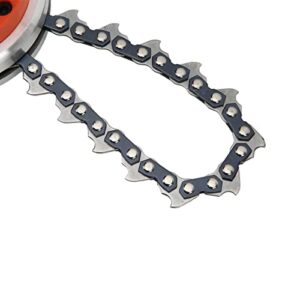 Trimmer heads, effective abrasion resistant brush trimmer head with chain for garden