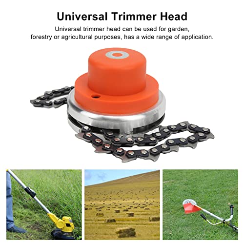 Trimmer heads, effective abrasion resistant brush trimmer head with chain for garden