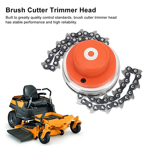 Trimmer heads, effective abrasion resistant brush trimmer head with chain for garden