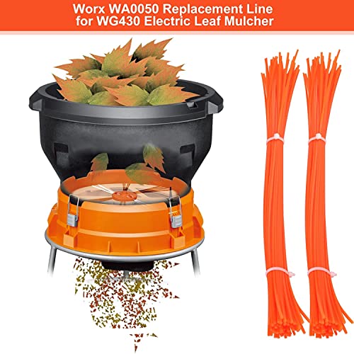 Eyoloty WA0050 Replacement Line Flex-A-Line 80-Pack Replacement Line Compatible with Worx 13" WG430 Electric Leaf Mulcher