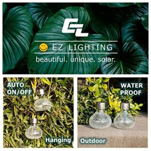 EZ Solar Lantern, 2 Pack Outdoor Lanterns Waterproof Hanging Solar Lights Table Patio Porch Garden Backyard Decor (Warm White)