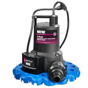 Wayne 57729-WYNP WAPC250 Pool Cover Pump, Blue & Flexzilla Garden Hose 5/8 in. x 25 ft, Heavy Duty, Lightweight, Drinking Water Safe, ZillaGreen - HFZG525YW-E