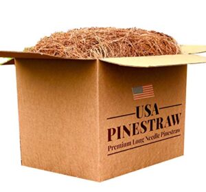 usa pine straw – premium pine needle mulch – covers 100 sqft (1)