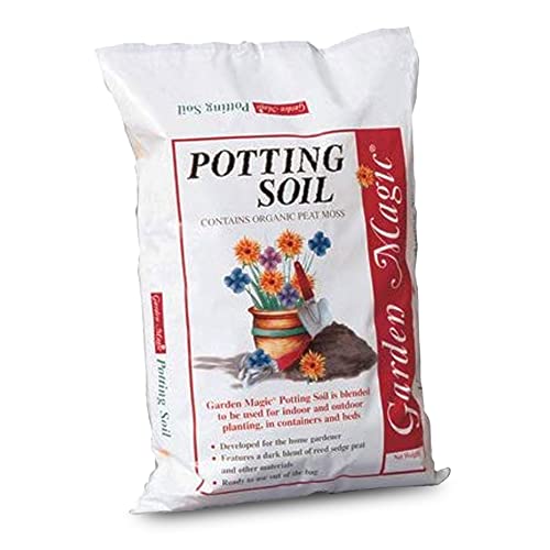 Michigan Peat Garden Magic Indoor and Outdoor Organic Planting Potting Top Soil Blend Mix, 40 Pound Bag (4 Pack)