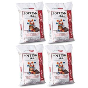 michigan peat garden magic indoor and outdoor organic planting potting top soil blend mix, 40 pound bag (4 pack)