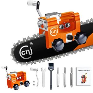 chainsaw chain sharpening jig, hand cranked chainsaw chain sharpening kit, portable fast crank chainsaw sharpener tool for 4″-22″ chain saws electric saws diy lumberjack garden worker 【new version】