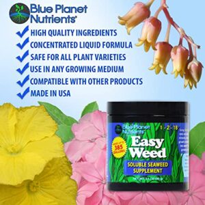 Easy Weed Soluble Seaweed (3.5 oz) Soluble Kelp Supplement | for All Plants & Gardens | Makes UP to 385 GALLONS | Blue Planet Nutrients