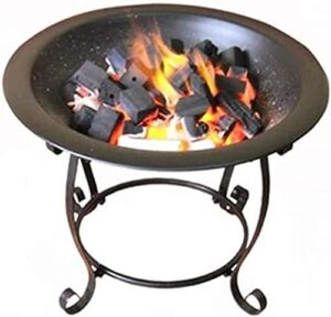 leayan garden fire pit portable grill barbecue rack outdoor fire large bonfire wood burning patio grill firepit for grill chargrill with spark screen with cover bbq cooking for camping 40 * 36cm