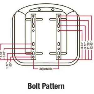 A & I Products Seat, Lawn & Garden, w/ Slide Track, BLK. Replacement for John Deere Part Number LGS100BL