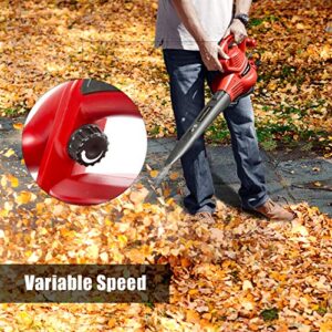 LawnMaster Red Edition BV1210E 1201 Electric Blower Vacuum Mulcher 12 Amp Variable Speed with Metal Impeller 240 MPH 380 CFM 16:1 Mulch Ratio