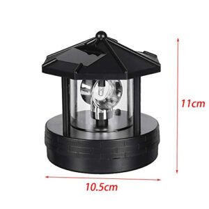 Solar Powered Lighthouse, 360° Rotating Lamp Solar Garden Lights Waterproof LED Patio Lighthouse Decorative for Outdoor Garden Yard Lawn Patio