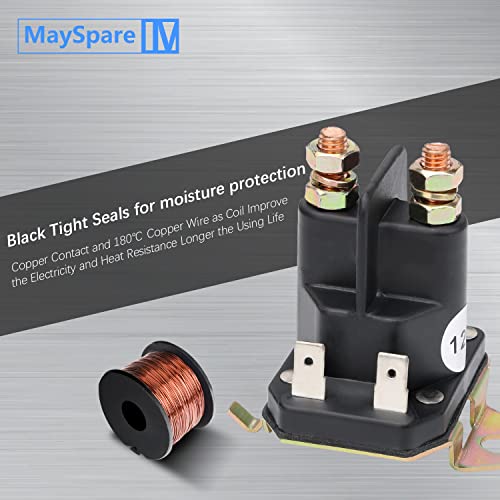 MaySpare Starter Solenoid for Husqvarna 192507 Lawn Tractor Starter Solenoid 725-06153A 725-06153 Compatible with MTD Troy Bilt Yard Man 12VDC