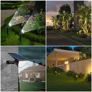 Solar Spot Lights Outdoor Waterproof,58 LEDs 2 Lighting Modes and Colorful Backlight,2-in-1 Adjustable Wireless Wall Lights,Landscape Spotlights for Garden,Yard,Walkway,Driveway,Porch,Patio (2 Pack)